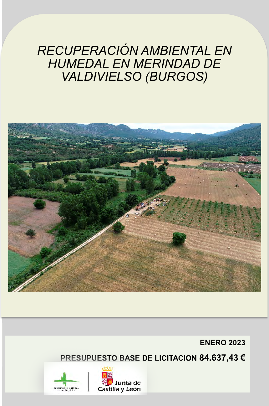 Recuperación ambiental en humedal en Merindad de Valdivielso