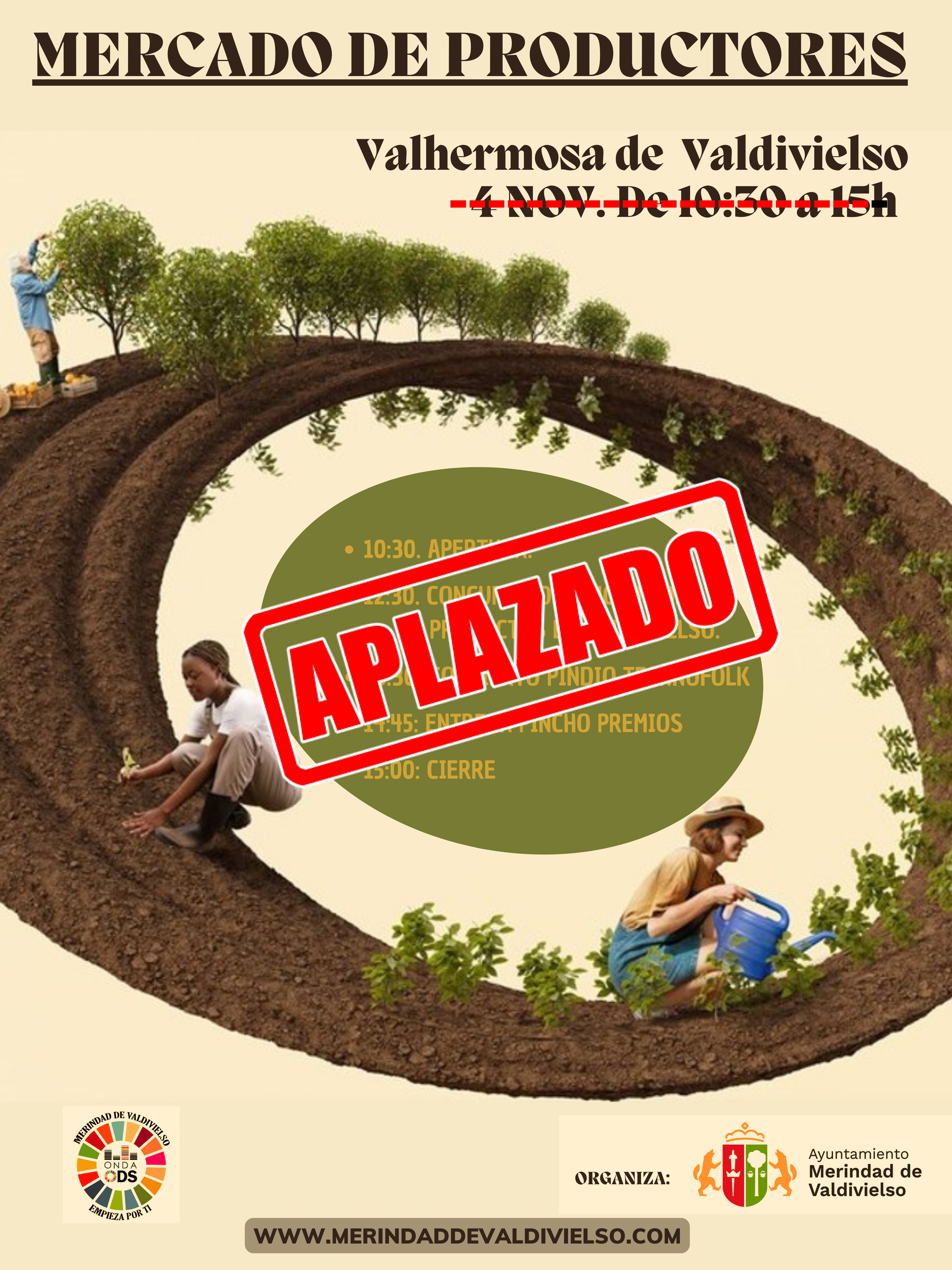 APLAZADO EL MERCADO DEL DÍA 4/11