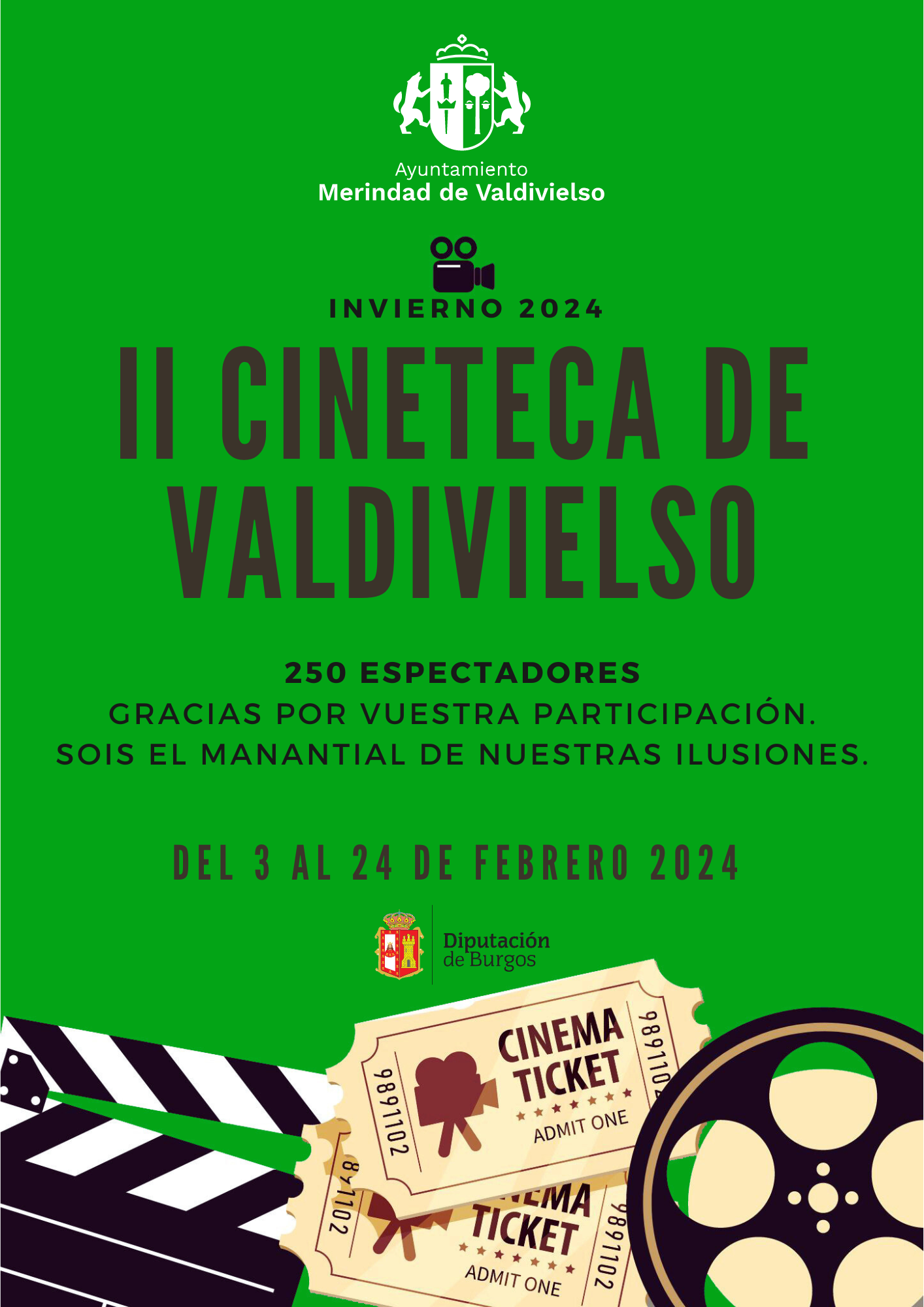 La II Cineteca cierra con 250 usuarios.